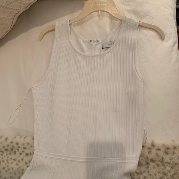 Pink Tartan White Power Stretch Ballet Dress - Picture 4 of 4